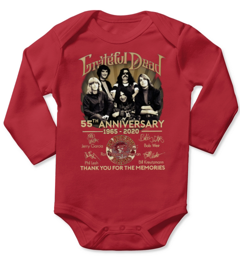 Grateful Dead 55th anniversary 1965 2020 signatures shirt Long Sleeve Baby One-Piece