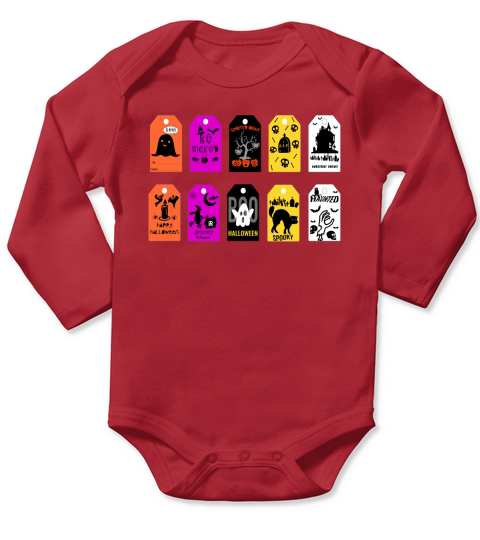 HALLOWEEN GIFT TAGS Long Sleeve Baby One-Piece