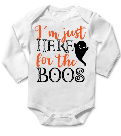 Im just here for the boos Long Sleeve Baby One-Piece