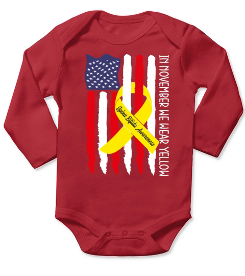 In November we Wear Blue Diabetes Awareness Long Sleeve Baby One-Piece
