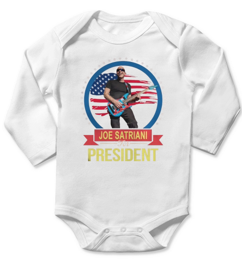Joe Satriani For Fresident T-Shirt Long Sleeve Baby One-Piece