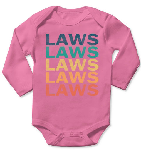 Laws Name T Shirt - Laws Vintage Retro Name Gift I Long Sleeve Baby One-Piece