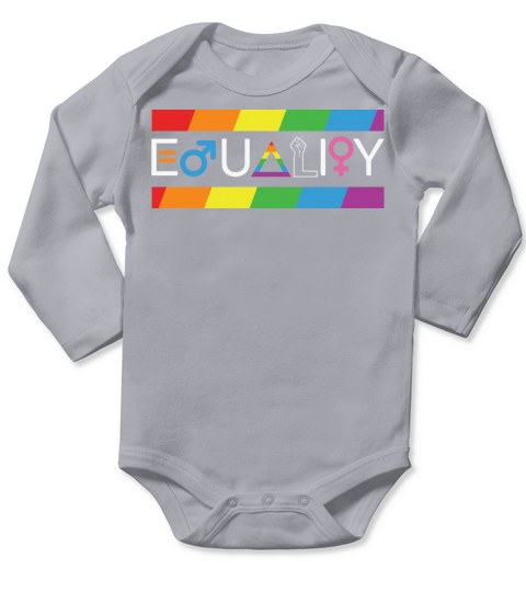 LBGT Flag Gay Pride Human Vintage Rainbow Long Sleeve Baby One-Piece