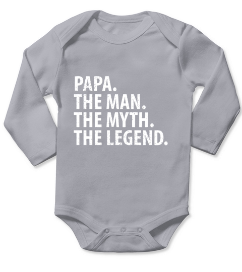 Mens Papa The Man, The Myth, The Legend T-Shirt Long Sleeve Baby One-Piece