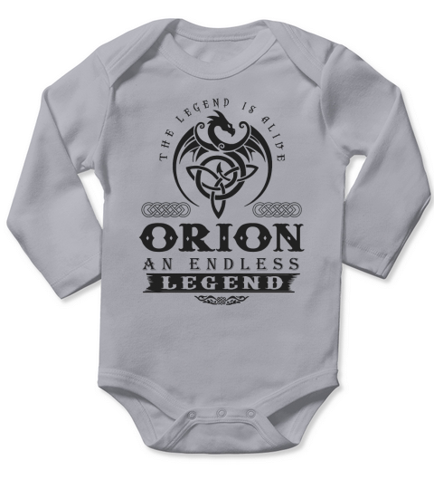 ORION The Legend Is Alive ORION An Endless Legend ColorBlack Long Sleeve Baby One-Piece