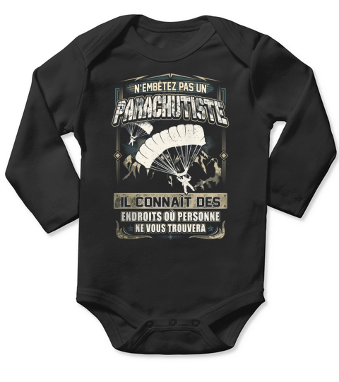 PARACHUTISTE Long Sleeve Baby One-Piece