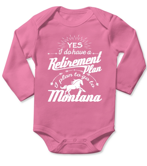 Retirement plan Montana Long Sleeve Baby One-Piece