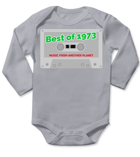 Retro Vintage Music Best Of 1973 Long Sleeve Baby One-Piece