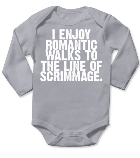 Romantic Walks Linemen Football Player Long Sleeve Baby One-Piece