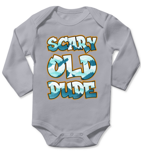 Scary old Dude Long Sleeve Baby One-Piece