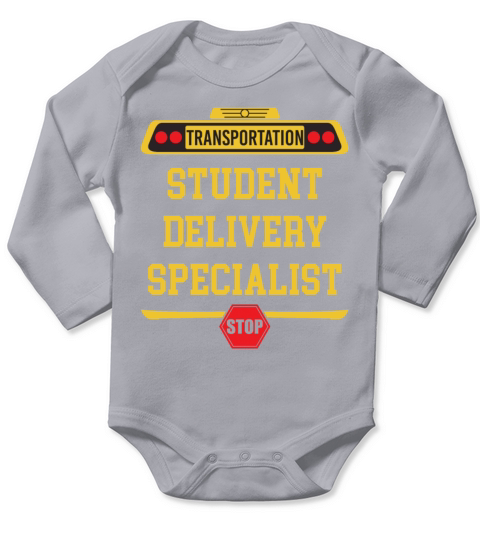 Student Delivery Specialist Funny School Bus Long Sleeve Baby One-Piece