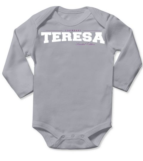 Teresa Name Limited Edition Funny Retro Vintage Long Sleeve Baby One-Piece