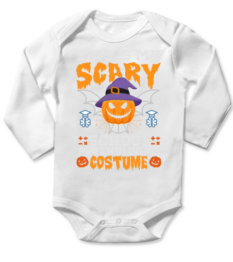 This Is My Scary School Psychologist Halloween Costume Long Sleeve Baby One-Piece