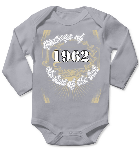 Vintage 1962 Birthday Saying Retro 60 Years Long Sleeve Baby One-Piece
