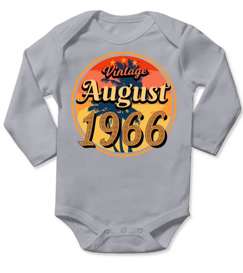 Vintage 1966 August Long Sleeve Baby One-Piece