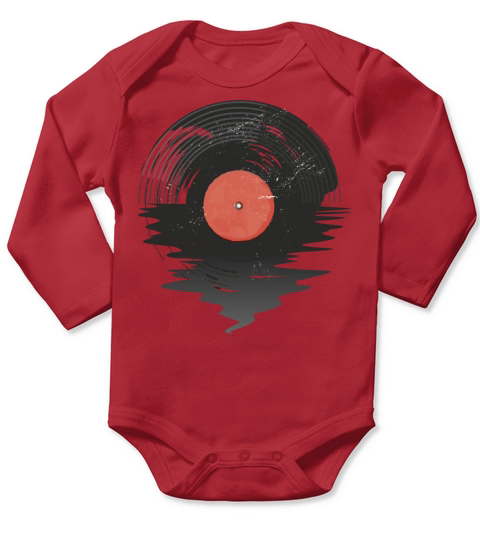 Vintage Music Long Sleeve Baby One-Piece