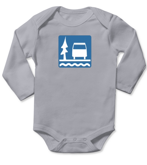 Vw Vanagon Camping Long Sleeve Baby One-Piece