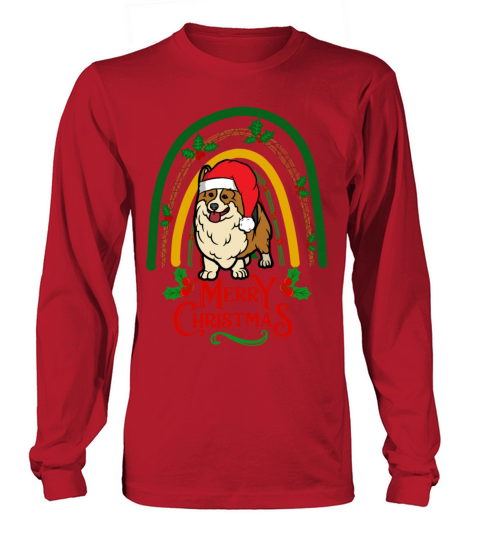 Christmas Welsh Corgi Long sleeved Unisex