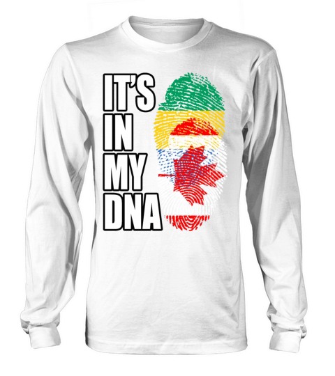 Gambian And Canadian Mix Heritage DNA Flag Long sleeved Unisex
