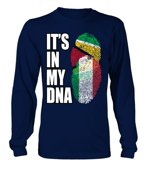 Guyanese And Italian Mix Heritage DNA Flag Long sleeved Unisex