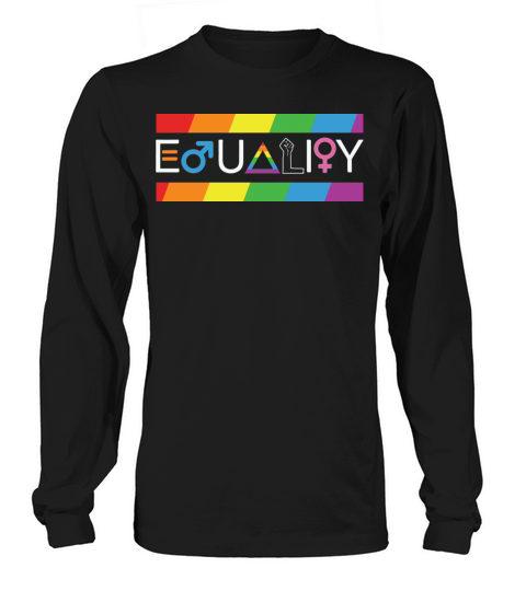 LBGT Flag Gay Pride Human Vintage Rainbow Long sleeved Unisex