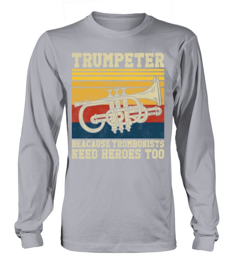 Trumpet Player Vintage Retro Long sleeved Unisex