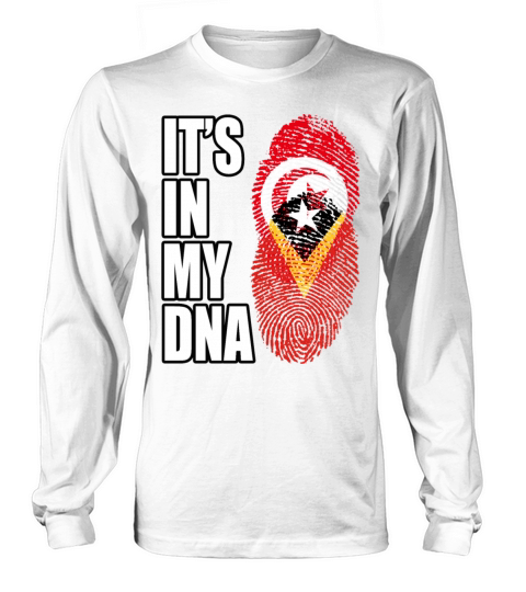 Tunisian And Timorese Mix Heritage DNA Flag Long sleeved Unisex