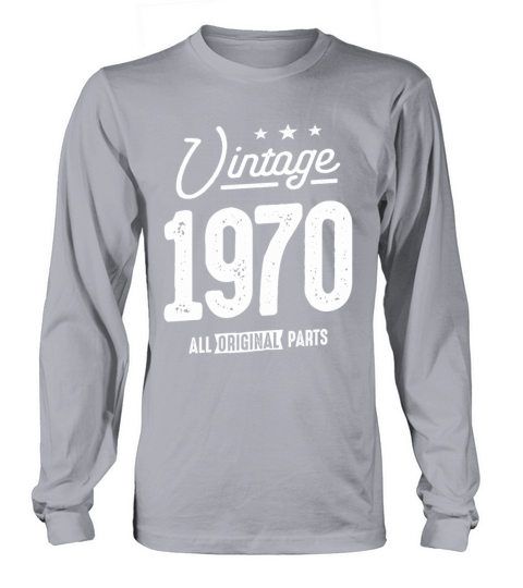 Vintage Born in 1970 - 52nd Birthday Retro Classic Long sleeved Unisex