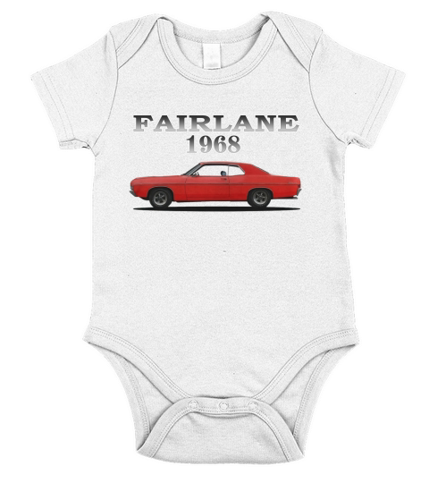 1968 Ford Fairlane Formal Roof Red II Short Sleeve Baby One-Piece