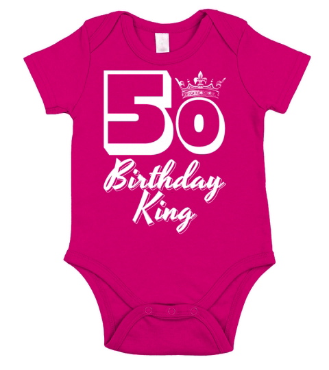 50th Birthday 50 Fifty Fiftieth Age Anniversary Short Sleeve Baby One-Piece