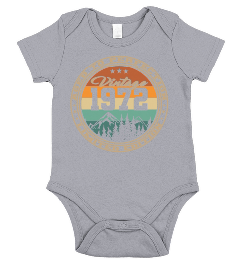 50th birthday vintage 1972 aged to perfection Short Sleeve Baby One-Piece