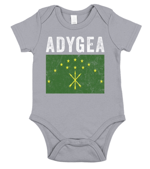 Adygea Flag Distressed - Circassian Flag Short Sleeve Baby One-Piece