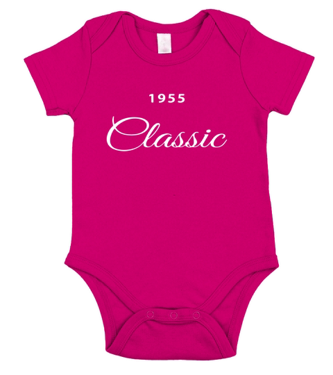 Birthday 1955 Classic Vintage Edition T-Shirt_1 Short Sleeve Baby One-Piece