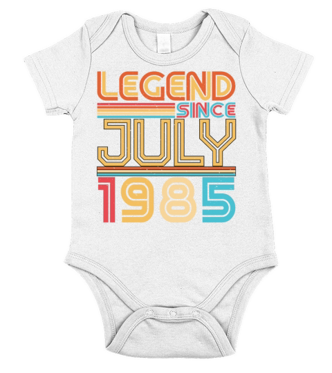 Birthday Greetings July 1985 Short Sleeve Baby One-Piece