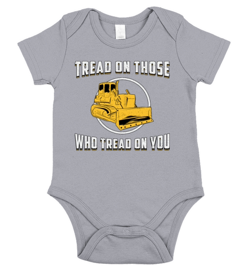 Bulldozer Tread On You Site Construction Worker Short Sleeve Baby One-Piece