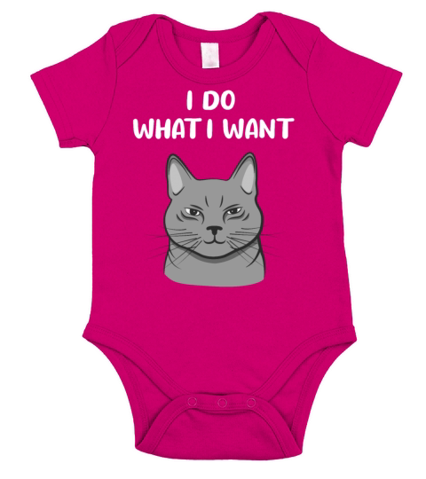 Cat Sassy Kitten Cat Funny Quote Gift Idea Short Sleeve Baby One-Piece