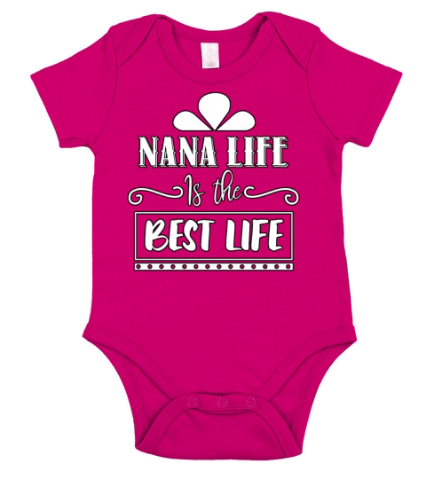 Cute Nana Life Is The Best Life Womens Best Grandm Short Sleeve Baby One-Piece