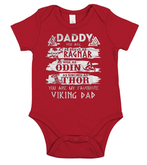 Daddy You Are My Favorite Viking Dad Short Sleeve Baby One-Piece