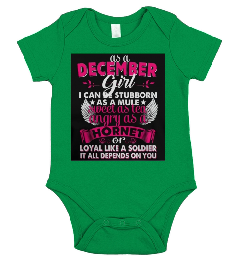 December Girl Stubborn As Mule Sweet As Tea - Unisex Long Sleeve Short Sleeve Baby One-Piece