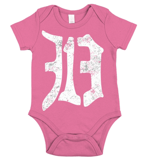 Detroit 313 Vintage Old English D Area Code Michig Short Sleeve Baby One-Piece