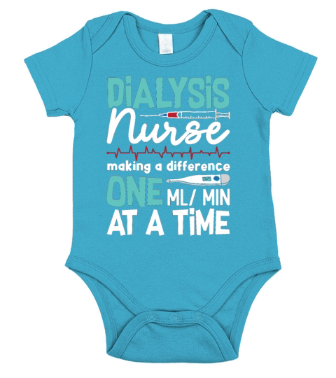 Dialysis Nurse Technician Nephrology Dialysis Tech Short Sleeve Baby One-Piece