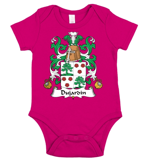 Dujardin Family Crest French Family Crests Short Sleeve Baby One-Piece