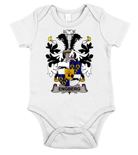 Engberg Family Crest Danish Family Crests - Trucker Cap Short Sleeve Baby One-Piece