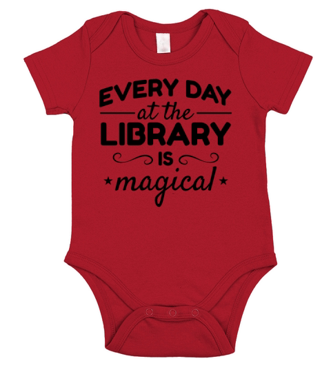 Every Day At The Library Is Magical Bookworm Book Short Sleeve Baby One-Piece