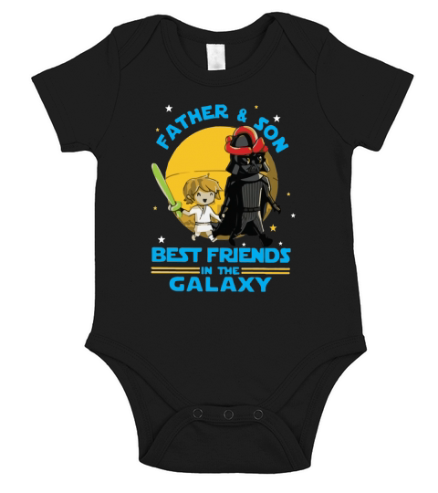 Father and Son in the Galaxy Short Sleeve Baby One-Piece