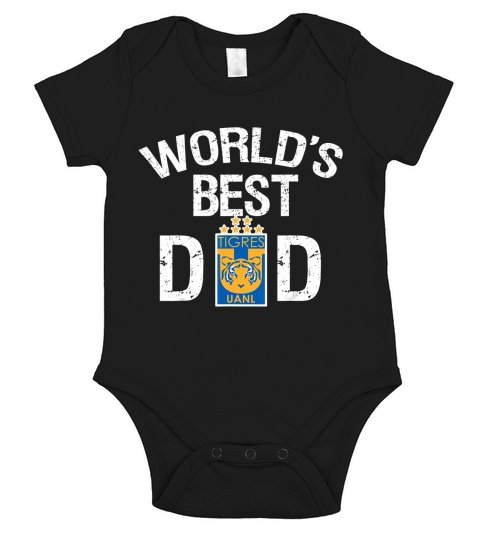 FC Tigres UANL Mexico Worlds Best Dad Fathers Day Gift Short Sleeve Baby One-Piece