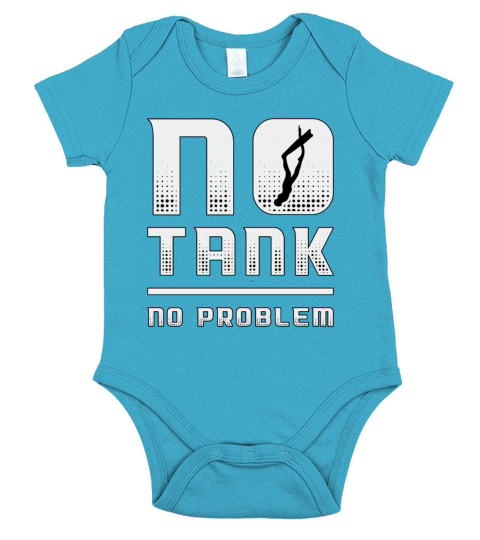 Freediving No Thank No Problem Apnoe Fan Freediver Short Sleeve Baby One-Piece