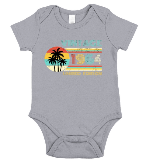Funny Birthday Born in 1964 Limited Edition Short Sleeve Baby One-Piece