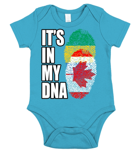 Gambian And Canadian Mix Heritage DNA Flag Short Sleeve Baby One-Piece