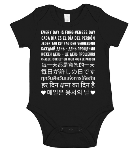 Global Forgiveness Day Inspirational Short Sleeve Baby One-Piece